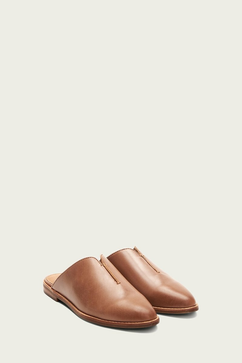 Brown Frye Nolan Seam Women Mules | ITKJ80971