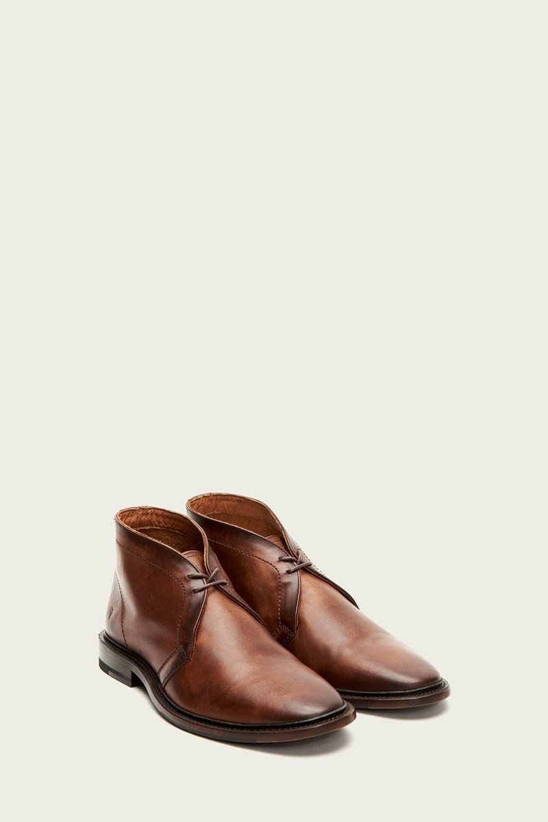 Brown Frye Paul Chukka Men Dress Shoes | BKHE71694