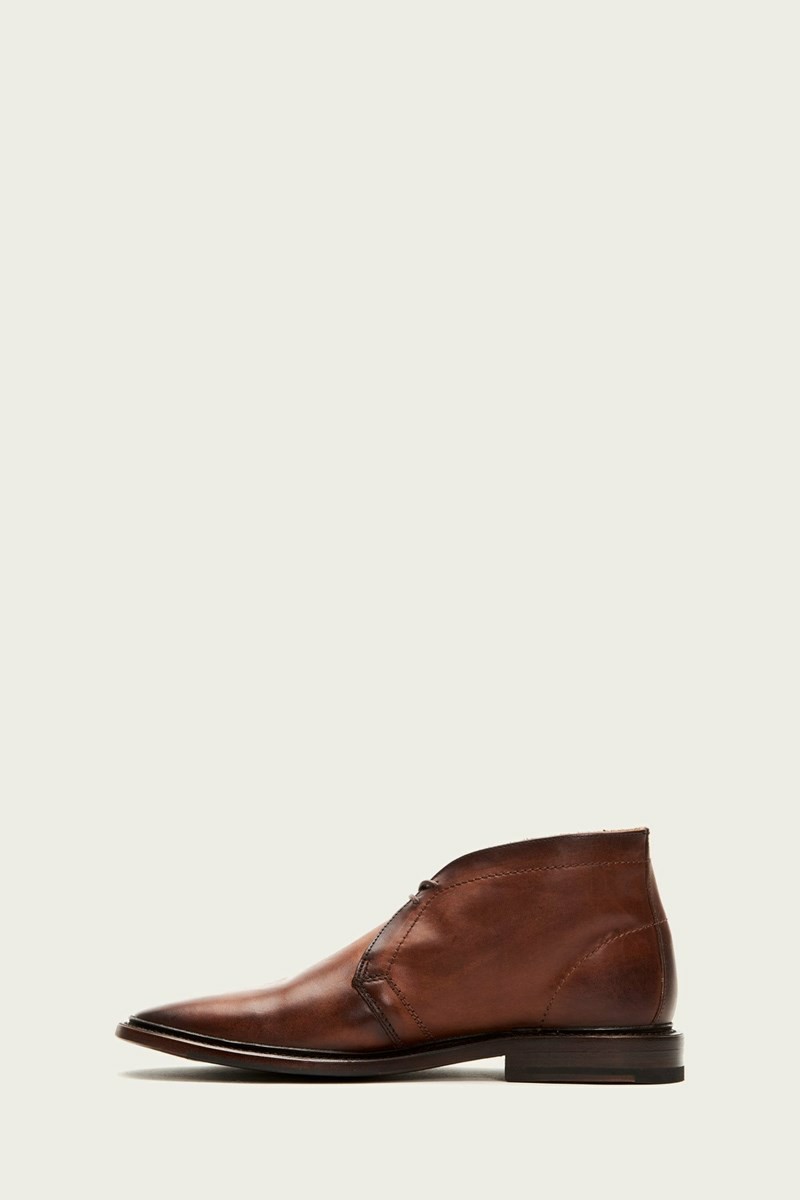 Brown Frye Paul Chukka Men Dress Shoes | BKHE71694