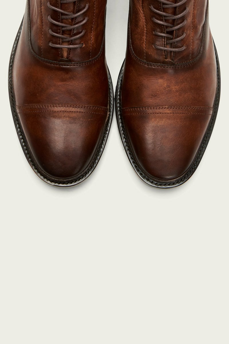 Brown Frye Paul Lace Up Men Dress Shoes | OPVE42709