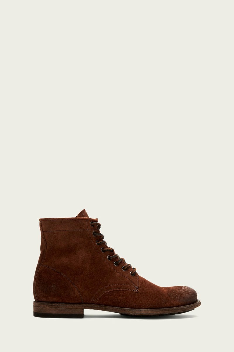 Brown Frye Tyler Men Lace Up Boots | CWMB34178