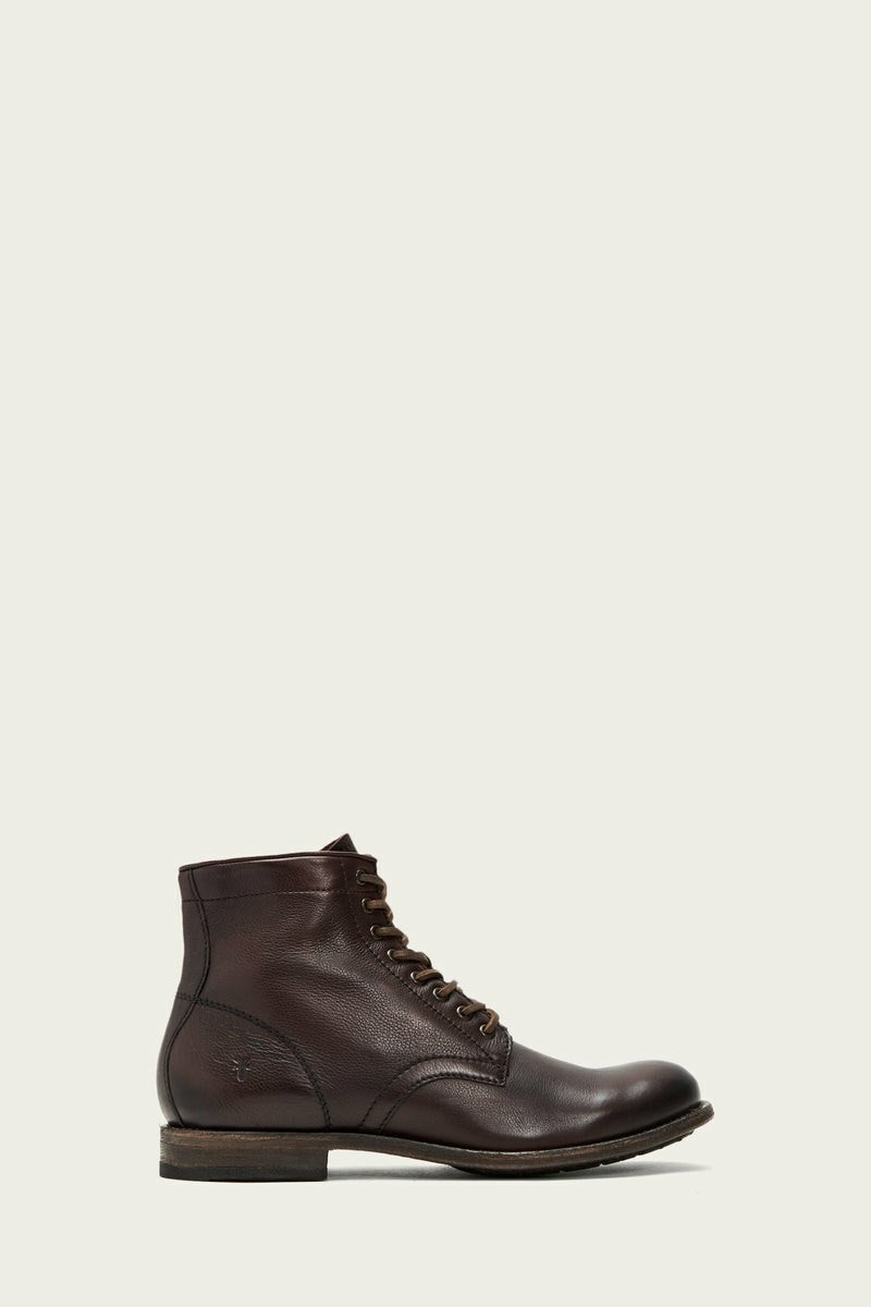 Brown Frye Tyler Men Lace Up Boots | FTNL25379