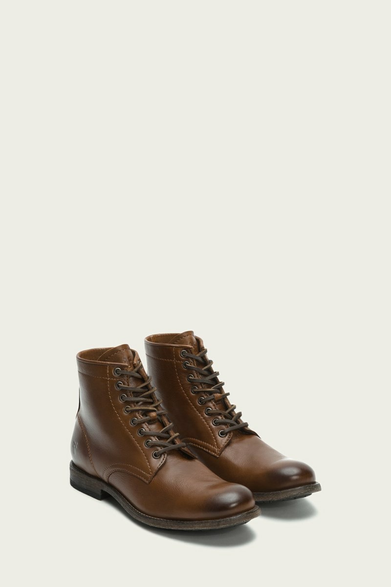 Brown Frye Tyler Men Lace Up Boots | JATR28974