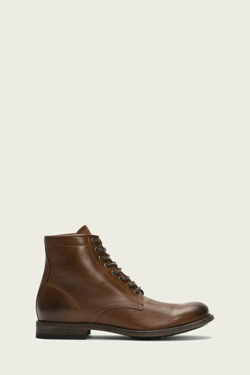 Brown Frye Tyler Men Lace Up Boots | JATR28974