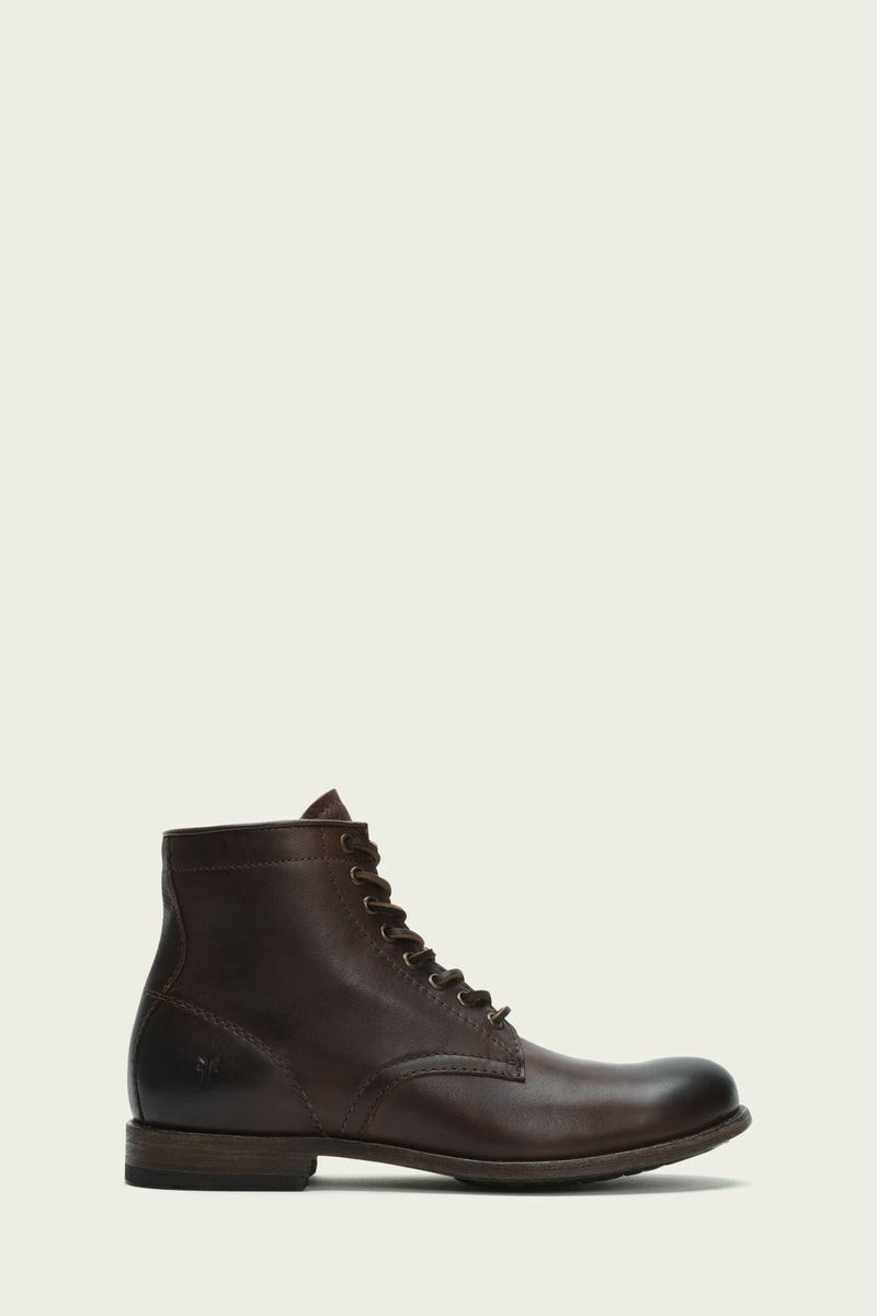 Brown Frye Tyler Men Lace Up Boots | ZXSG91748