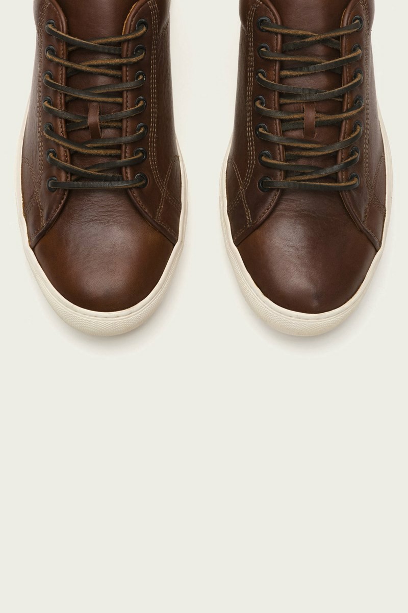 Brown Frye Walker Low Lace Men Sneakers | PIMU86917