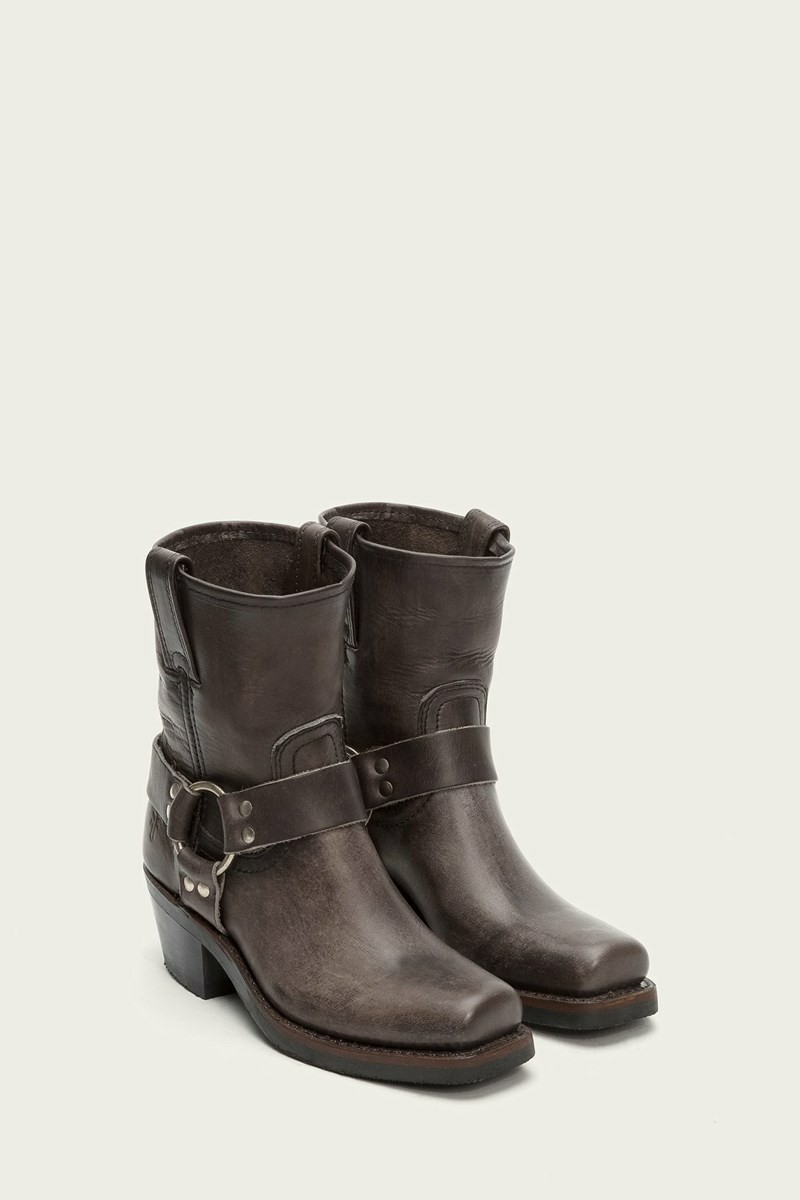 Chocolate Frye Harness 8R Women Booties | EOHA76193