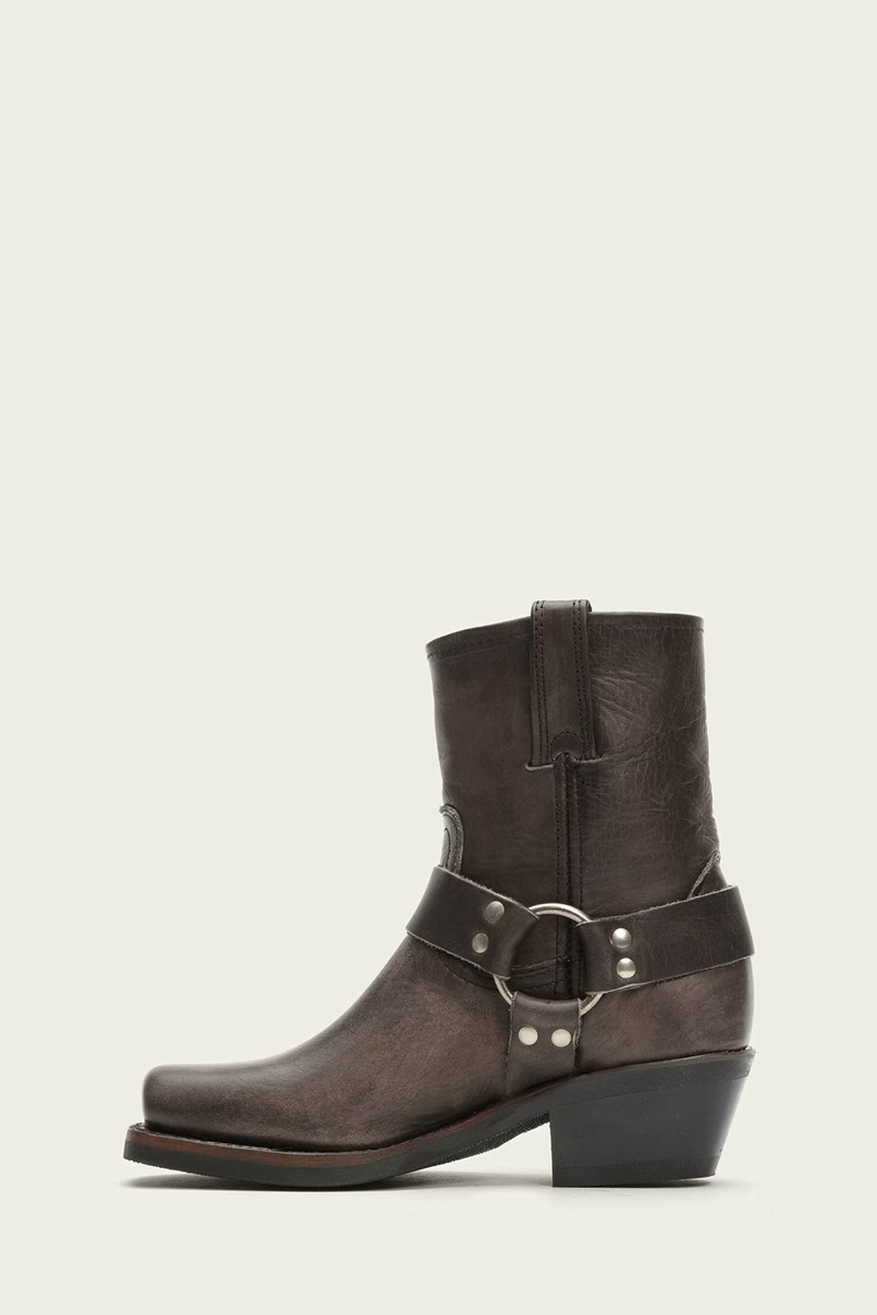 Chocolate Frye Harness 8R Women Booties | EOHA76193