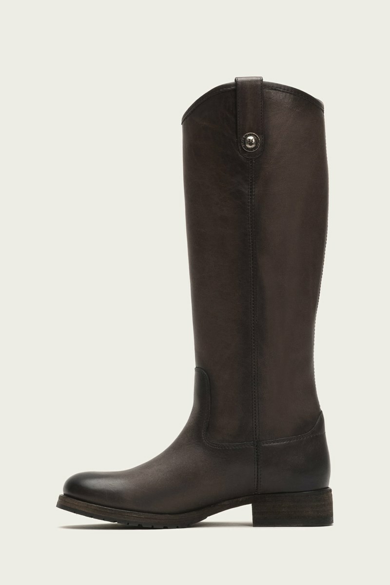 Chocolate Frye Melissa Button Lug Tall Women Knee-high Boots | UPZG18390