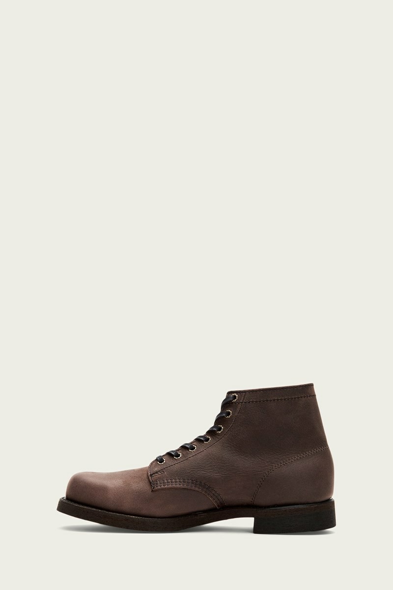 Grey Brown Frye Prison Men Lace Up Boots | HQSK46130