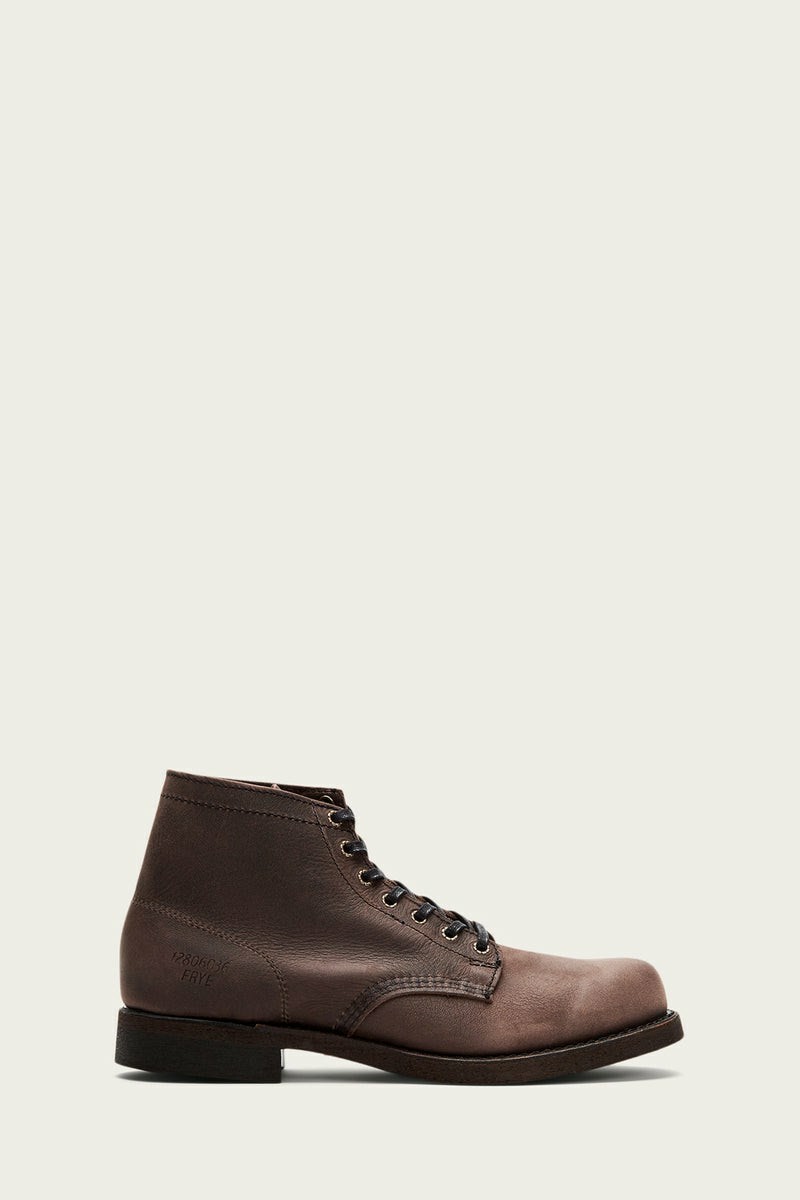 Grey Brown Frye Prison Men Lace Up Boots | HQSK46130