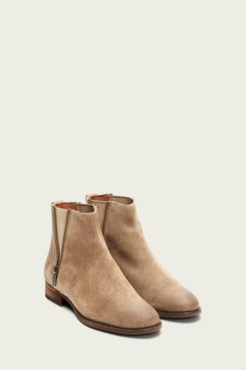 Grey Frye Carly Zip Chelsea Women Ankle Boots | QIHU73509