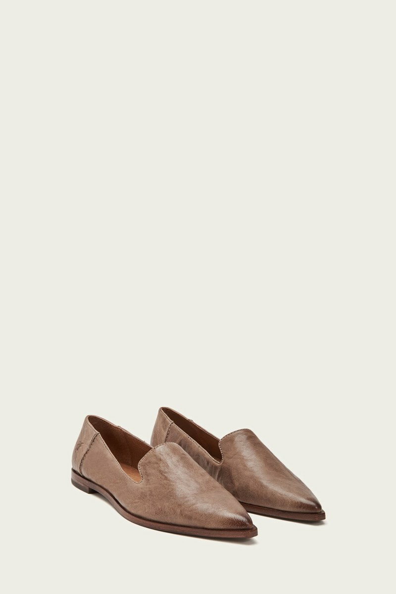 Grey Frye Kenzie Venetian Women Flats | ZKUF80765