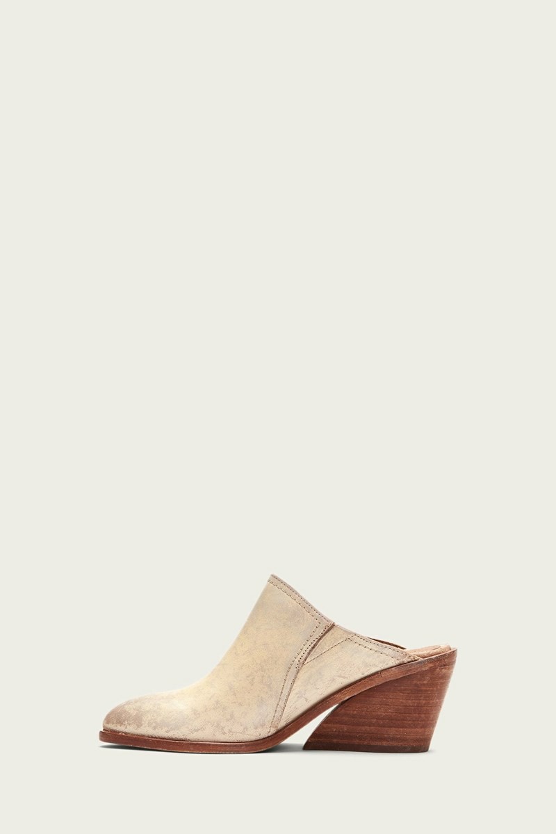 White Frye Serena Women Mules | UIJD92764