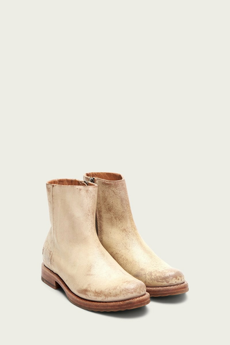 White Frye Veronica Inside Zip Women Mid Calf Boots | DRYW30468