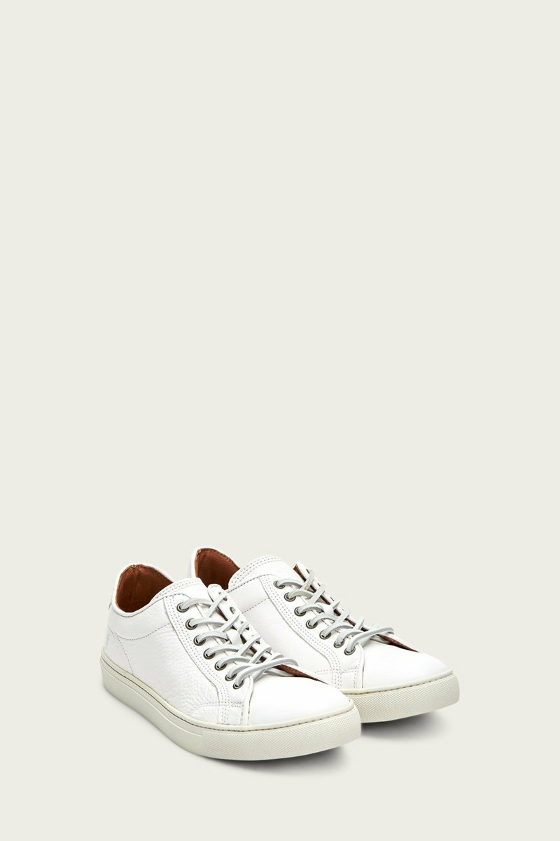 White Frye Walker Low Men Sneakers | TCDR46859