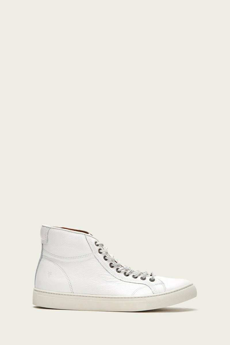 White Frye Walker Mid Lace Men Sneakers | OUEB13627