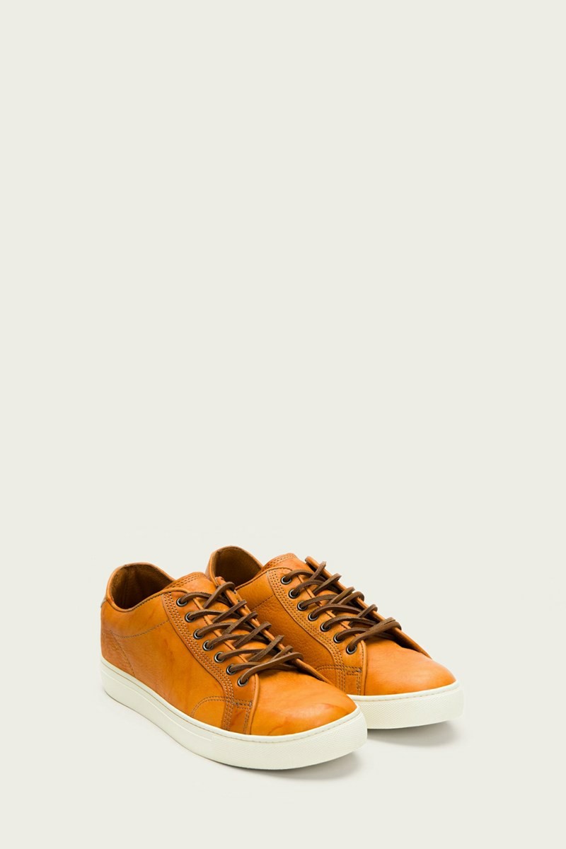 Yellow Frye Walker Low Lace Men Sneakers | AJOX13582